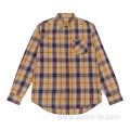 Custom Men's Long Sleeve Woven Shirts in autumn